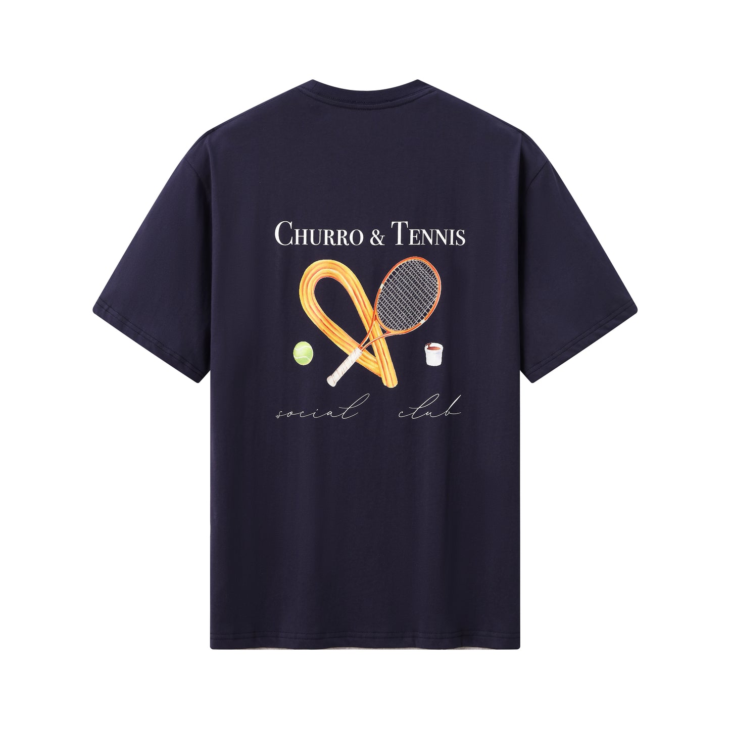 Camiseta Churro y Tenis Club en color Azul marino