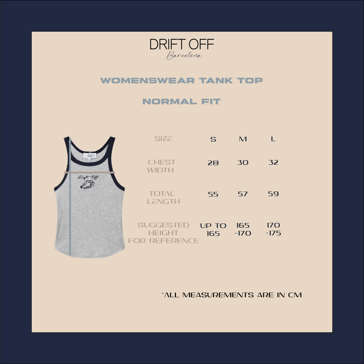 Top con estampado de parasol en color Gris