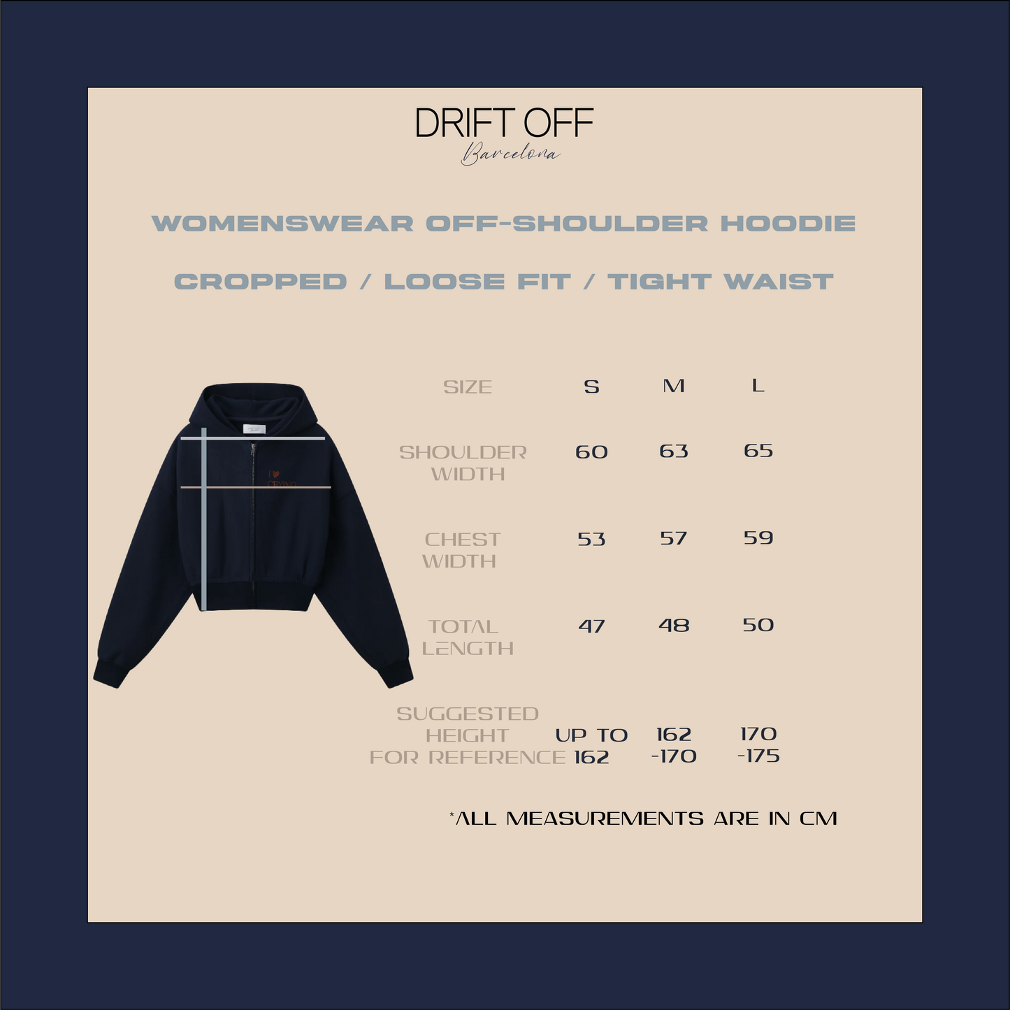 Sudadera Corta con Capucha y diseño "Cabin" en color Carbón