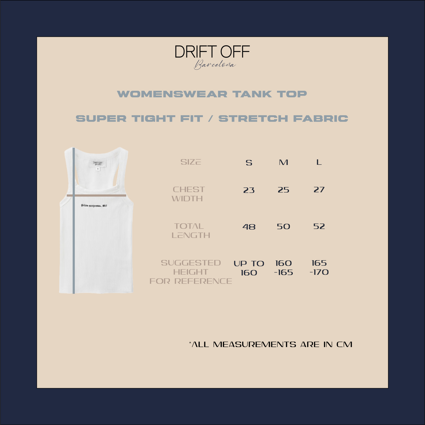 Top Blanco de algodón 100% con frase en inglés: "What a surprise. Right?"