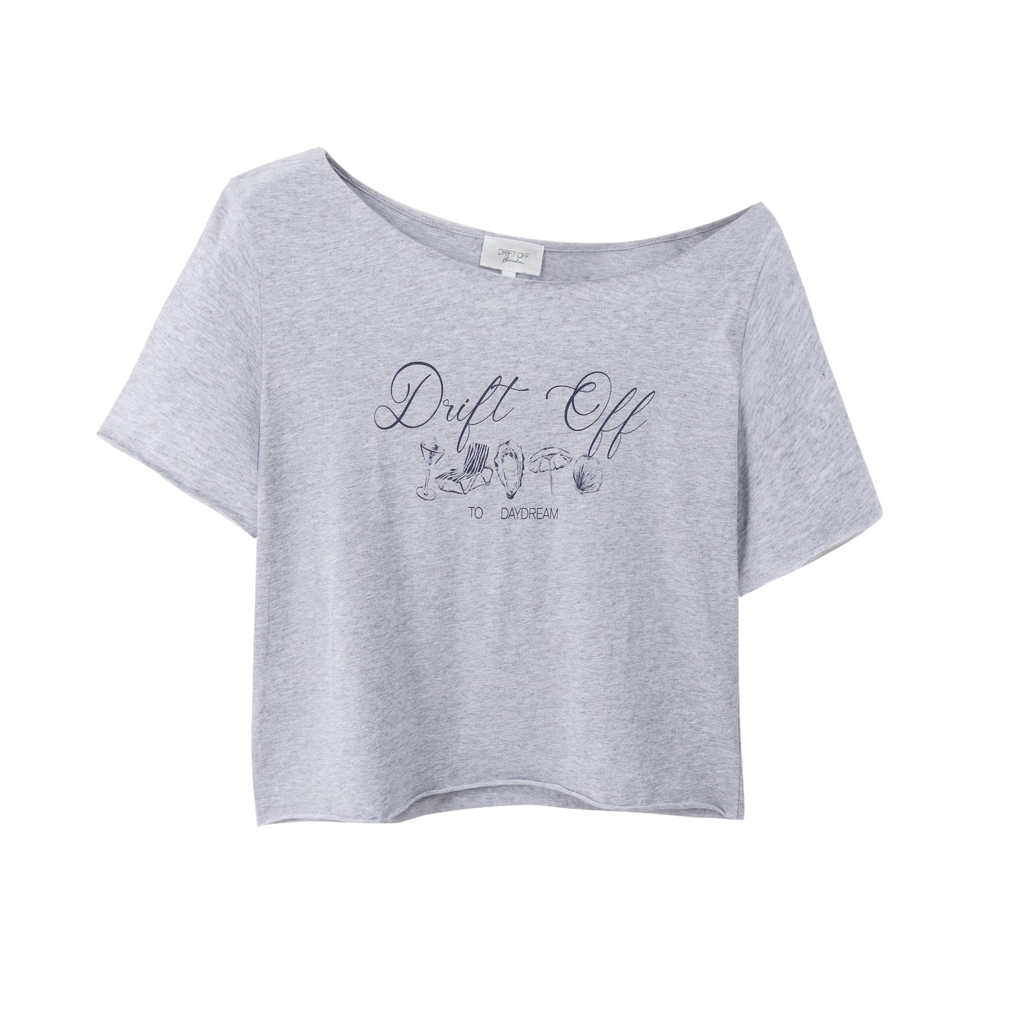 Top de bikini con hombros descubiertos en Gris