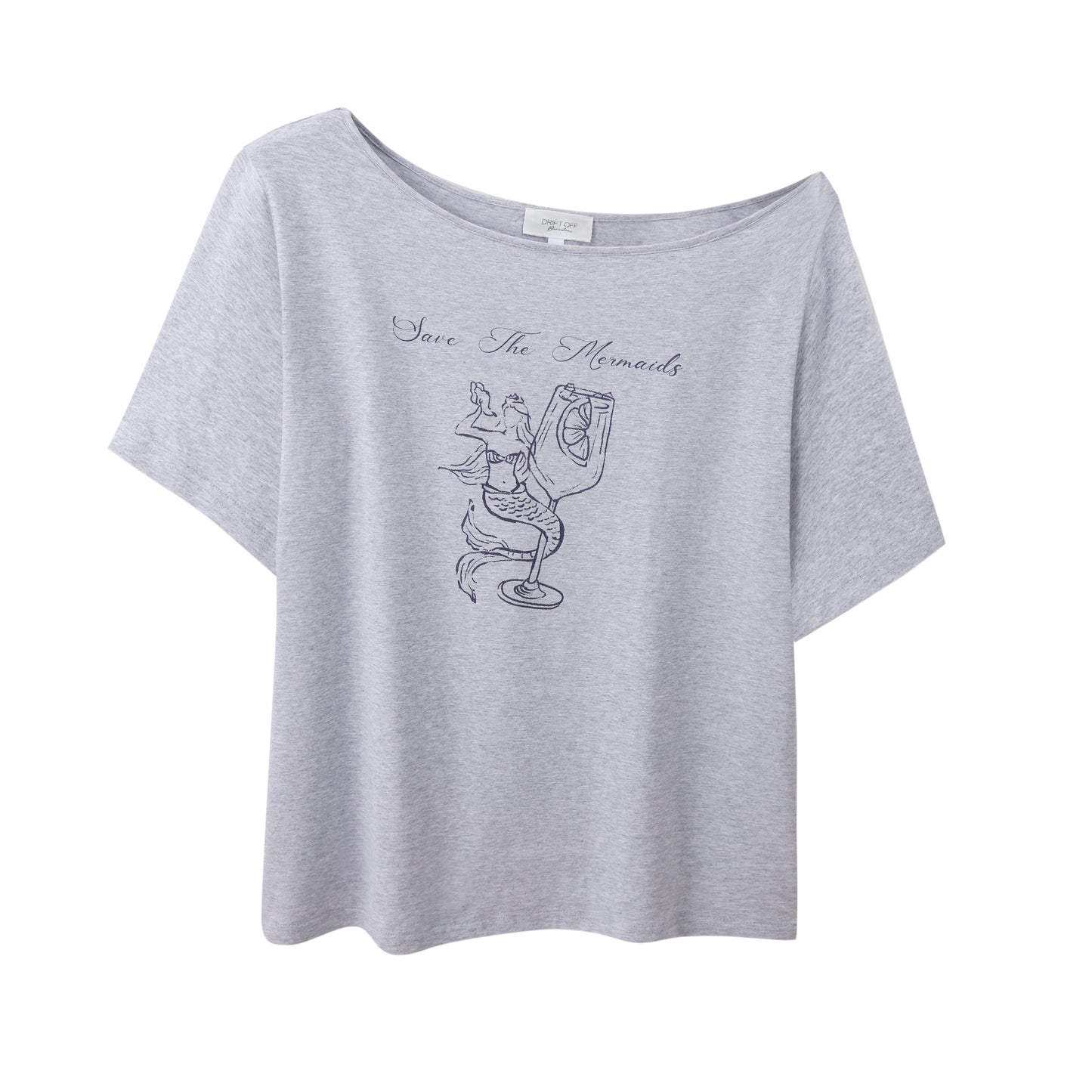 Top de bikini con hombros descubiertos "Mermaid" en Gris