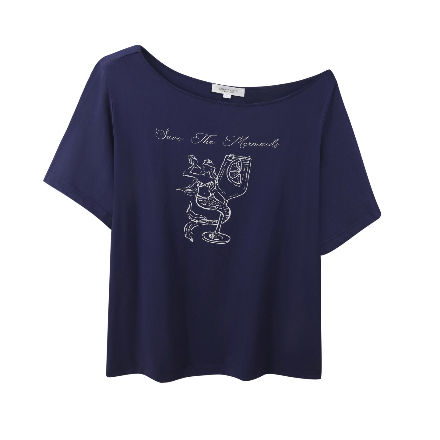 Top de bikini con hombros descubiertos "Mermaid" en Azul marino