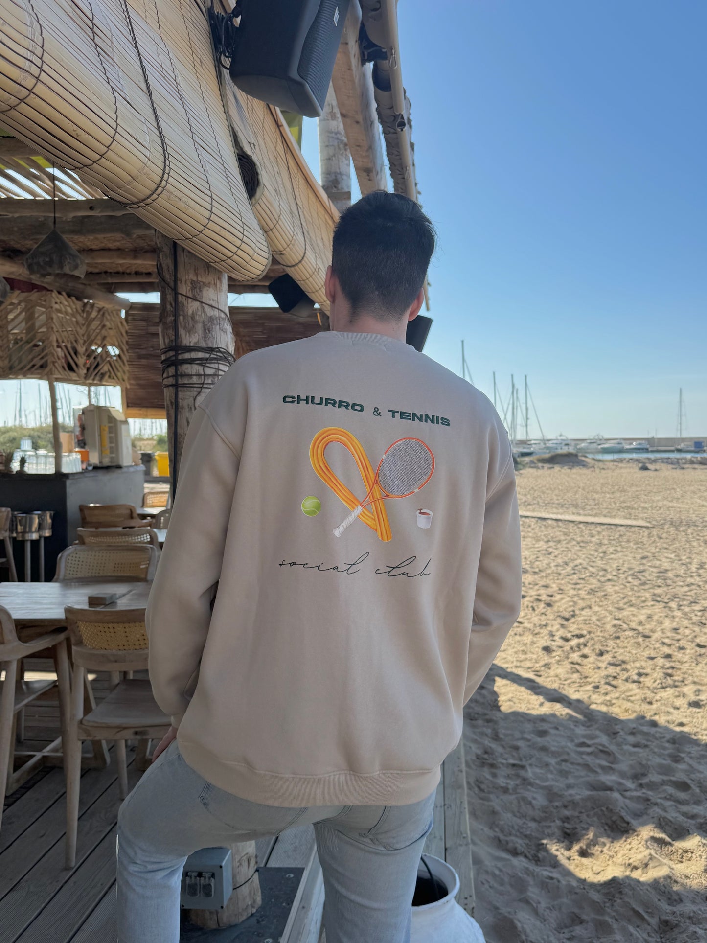 Sudadera Churro y Tenis en Beige