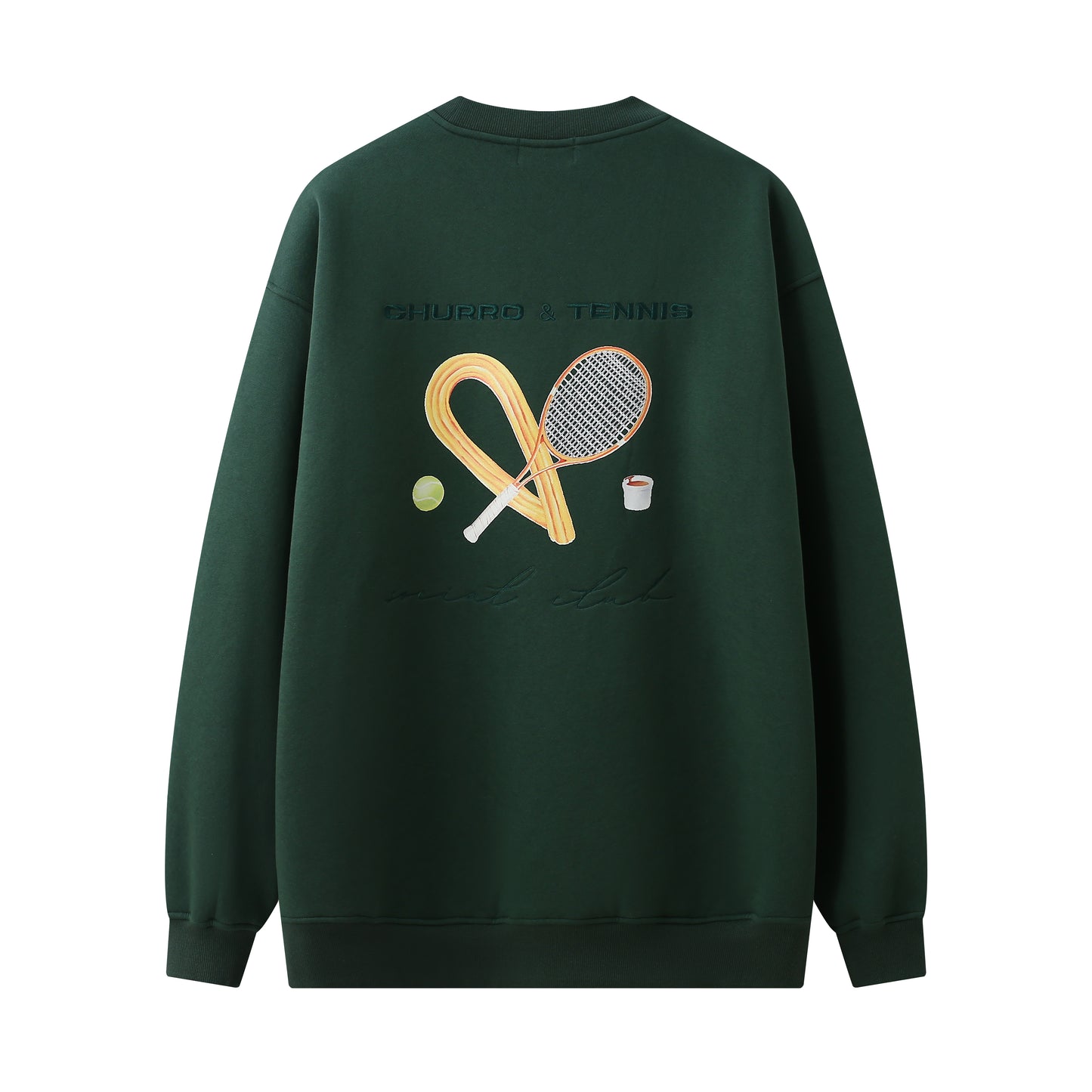 Sudadera Churro y Tenis en color Verde Oscuro