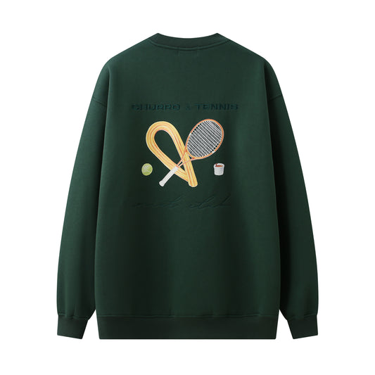 Sudadera Churro y Tenis en color Verde Oscuro