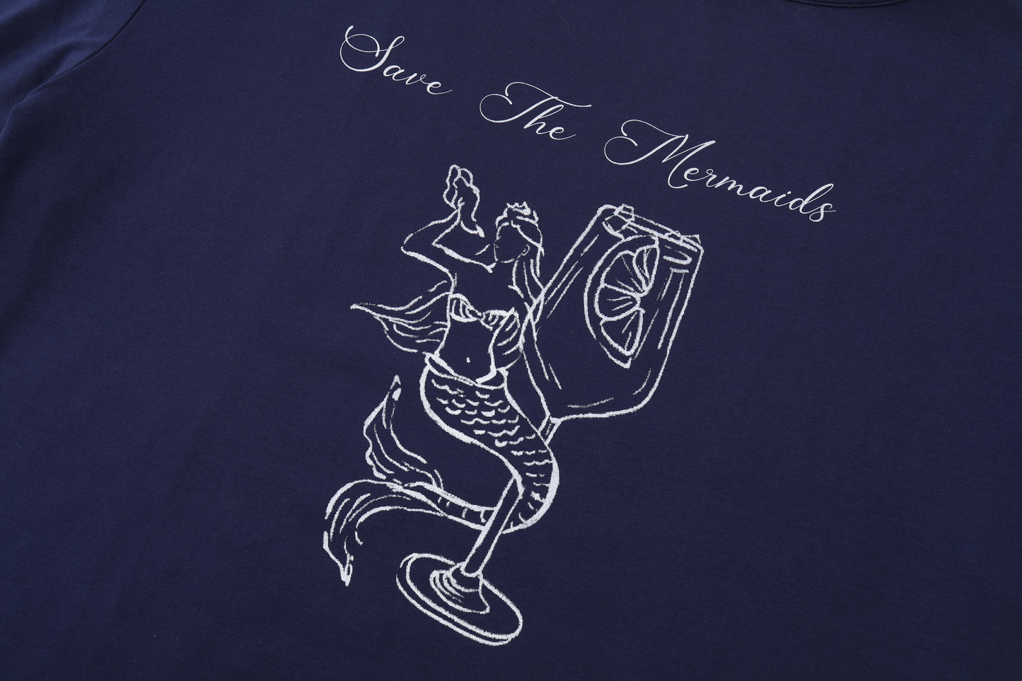 Top de bikini con hombros descubiertos "Mermaid" en Azul marino