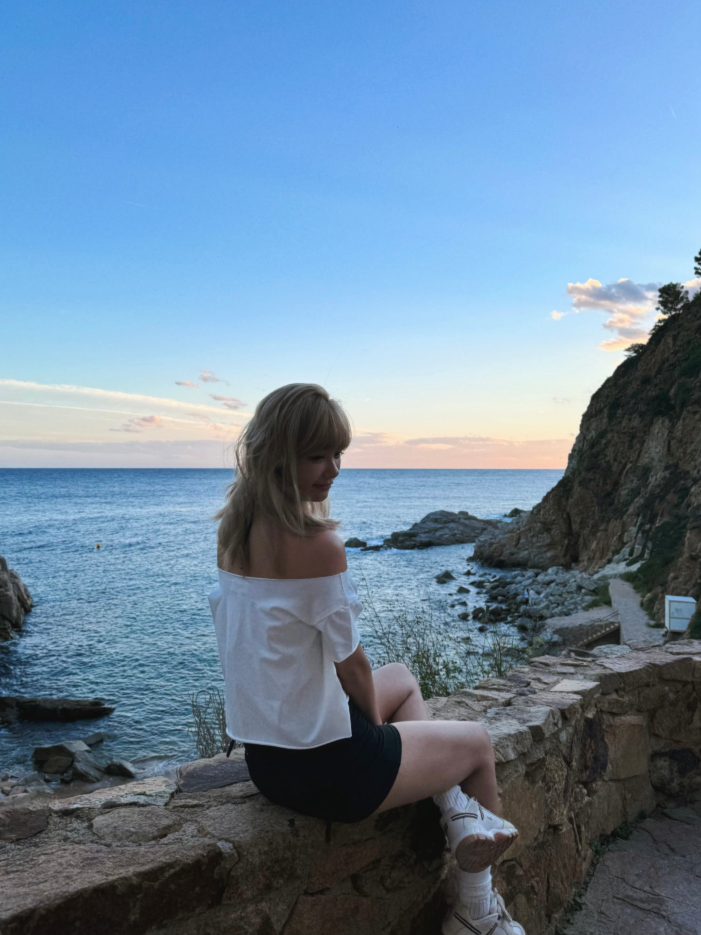 Top de bikini con hombros descubiertos en Blanco