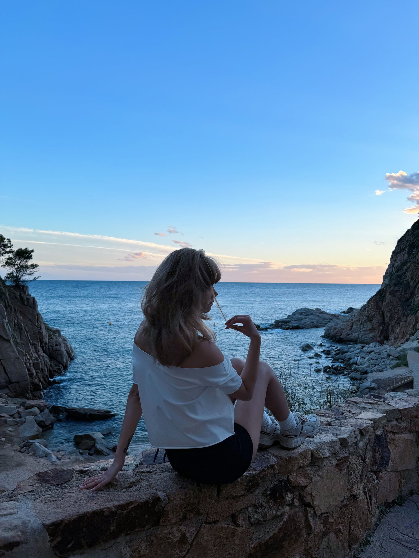 Top de bikini con hombros descubiertos en Blanco