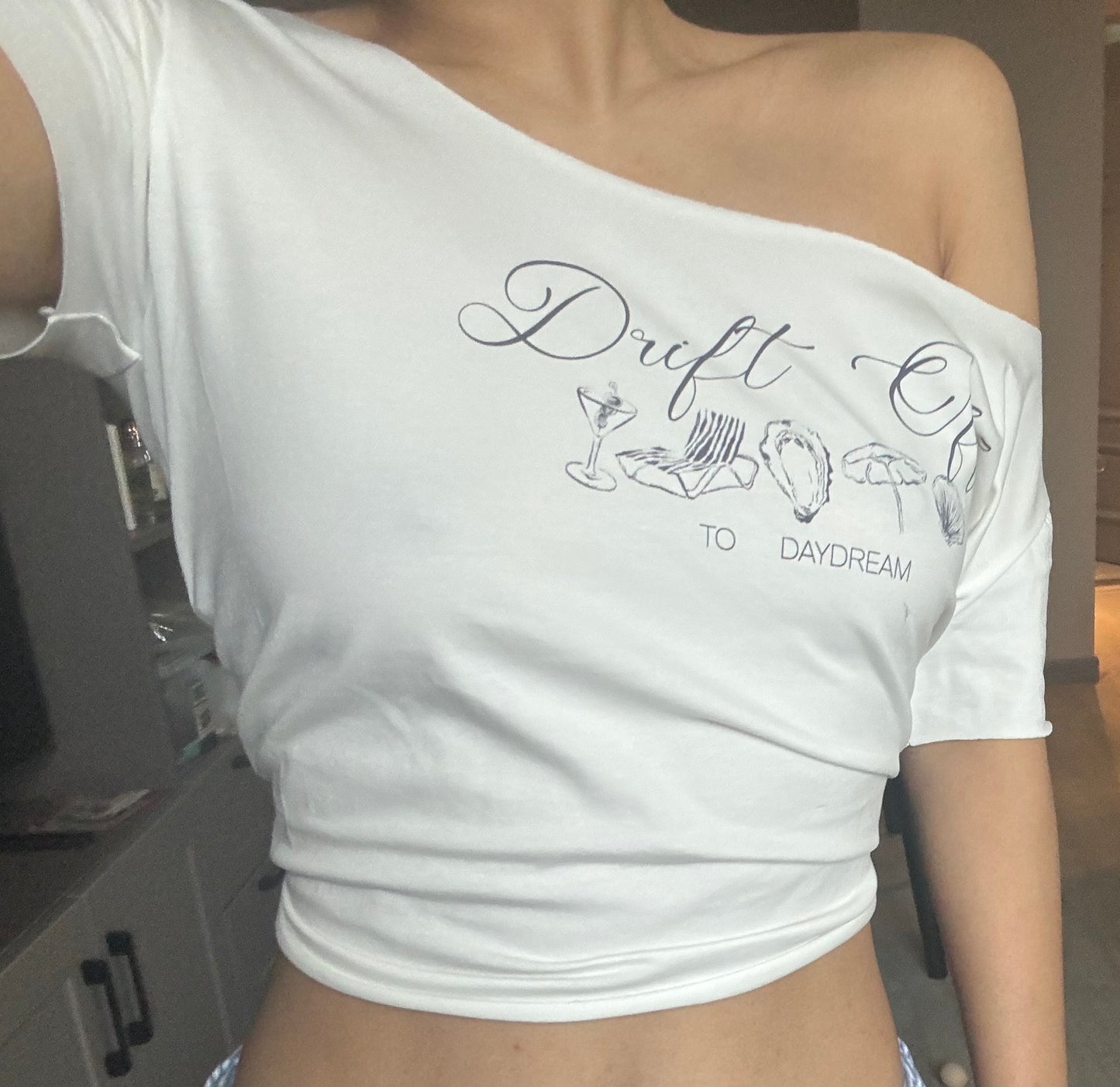 Top de bikini con hombros descubiertos en Blanco