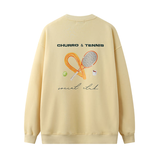Sudadera Churro y Tenis en color Mantequilla