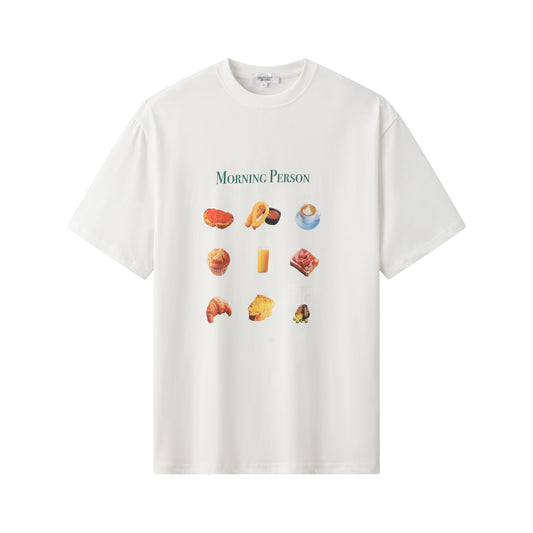 Camiseta "Morning Person" color Blanco