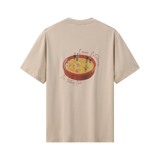 Camiseta de patinaje sobre hielo en Crema Catalana de color Arena